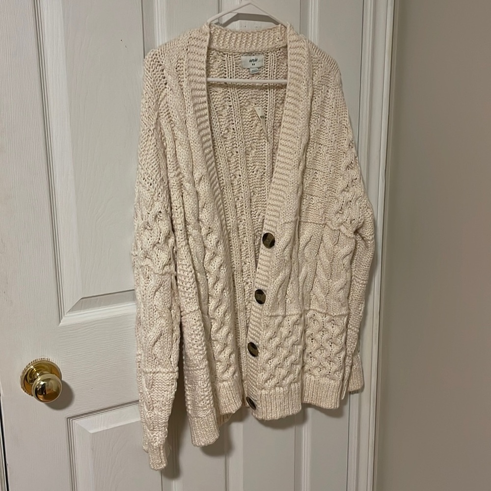 Aerie Cable Knit Cardigan